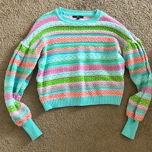 Color funky sweater!